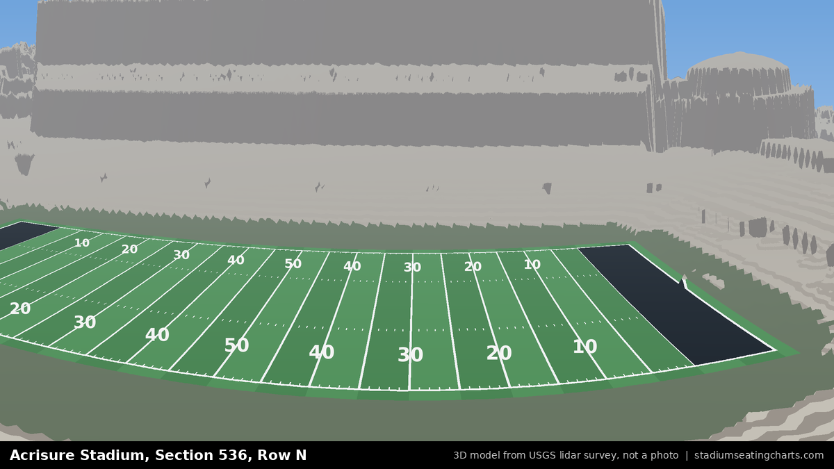 View from Acrisure Stadium Section 536, Row N, looking toward the field