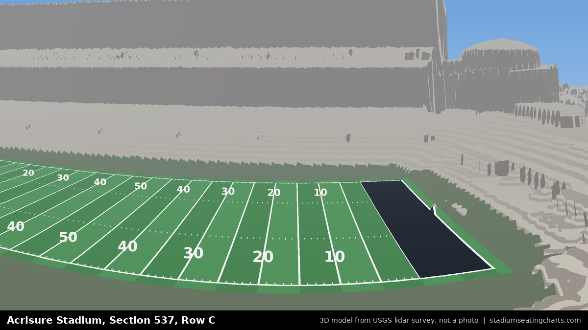 View from Acrisure Stadium Section 537, Row C, looking toward the field