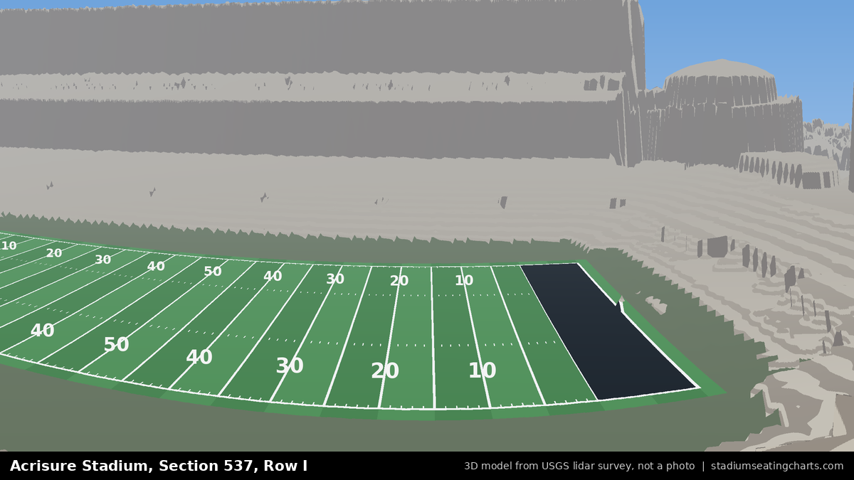 View from Acrisure Stadium Section 537, Row I, looking toward the field