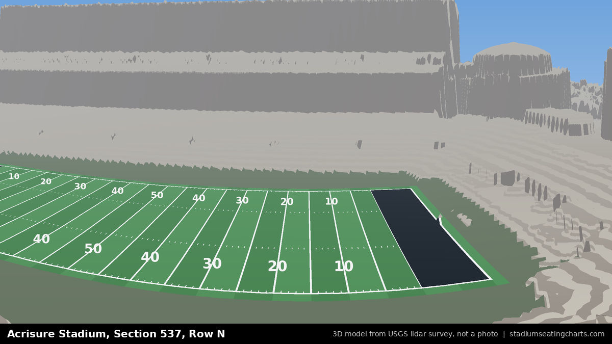 View from Acrisure Stadium Section 537, Row N, looking toward the field