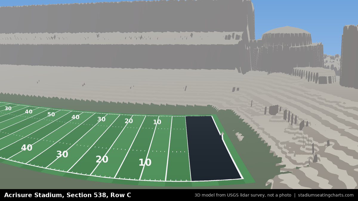View from Acrisure Stadium Section 538, Row C, looking toward the field