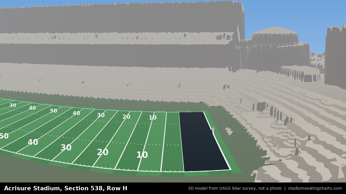 View from Acrisure Stadium Section 538, Row H, looking toward the field