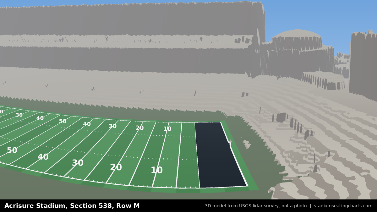 View from Acrisure Stadium Section 538, Row M, looking toward the field