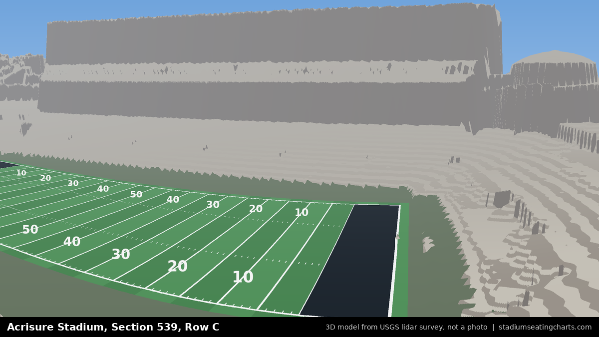 View from Acrisure Stadium Section 539, Row C, looking toward the field