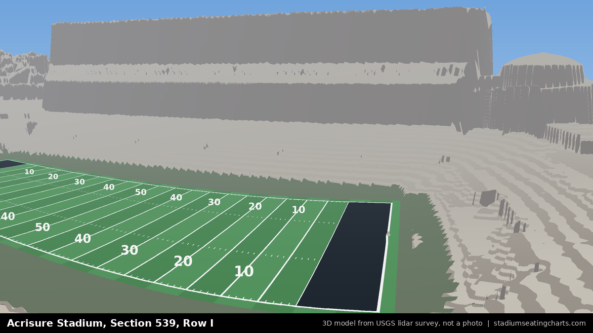View from Acrisure Stadium Section 539, Row I, looking toward the field