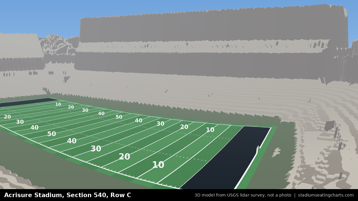 View from Acrisure Stadium Section 540, Row C, looking toward the field