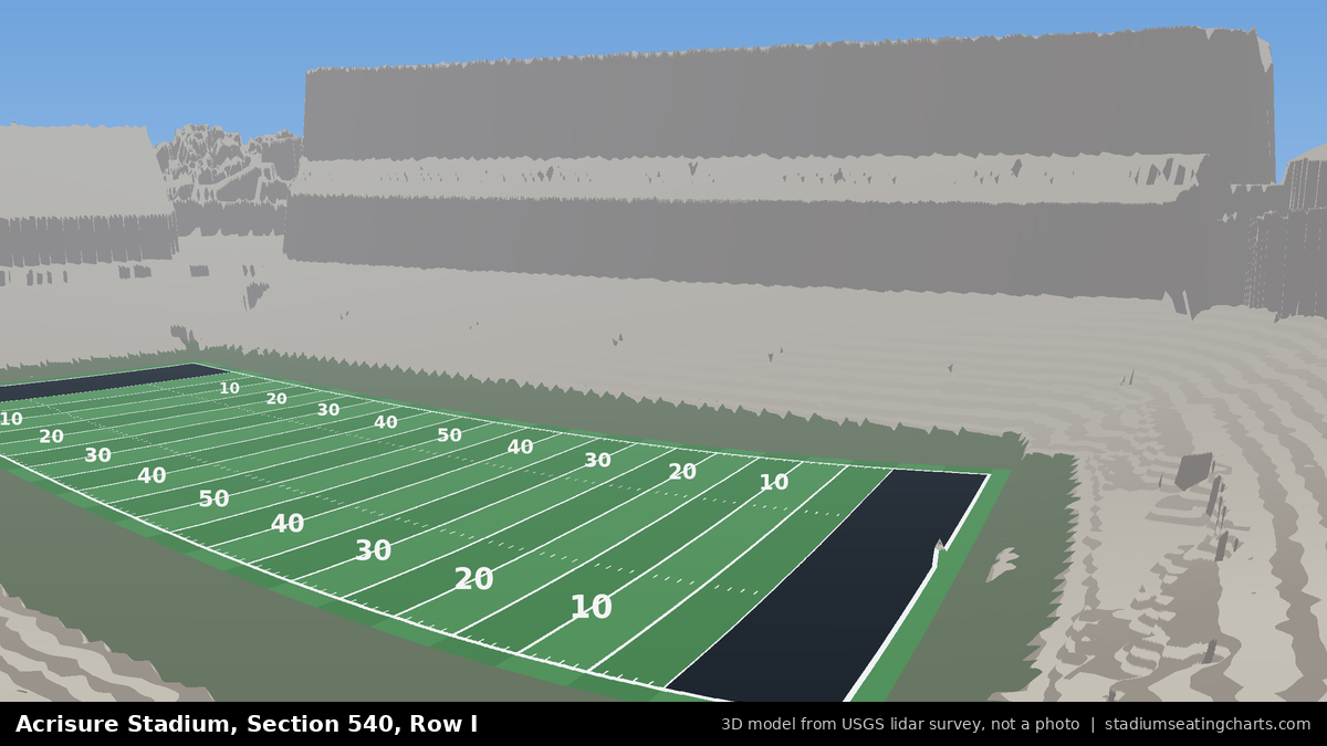 View from Acrisure Stadium Section 540, Row I, looking toward the field
