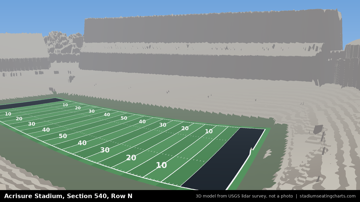 View from Acrisure Stadium Section 540, Row N, looking toward the field