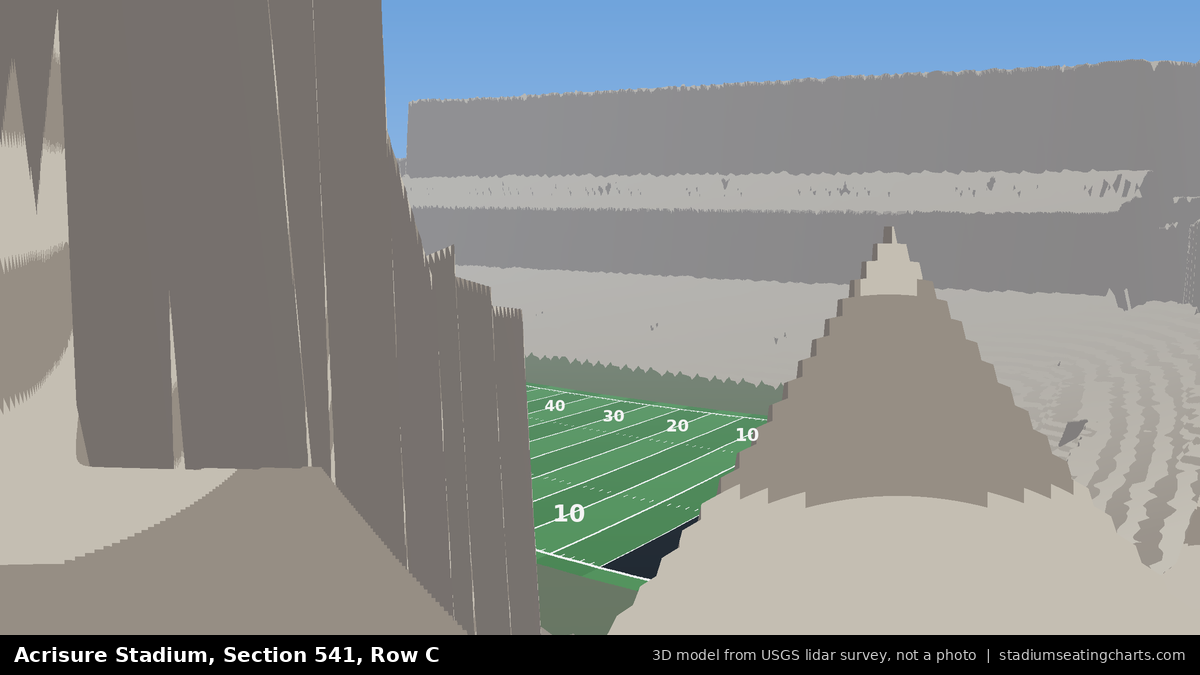 View from Acrisure Stadium Section 541, Row C, looking toward the field