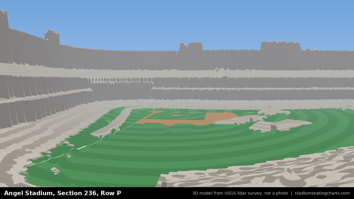 View from Angel Stadium Section 236, Row P, looking toward the pitcher's mound