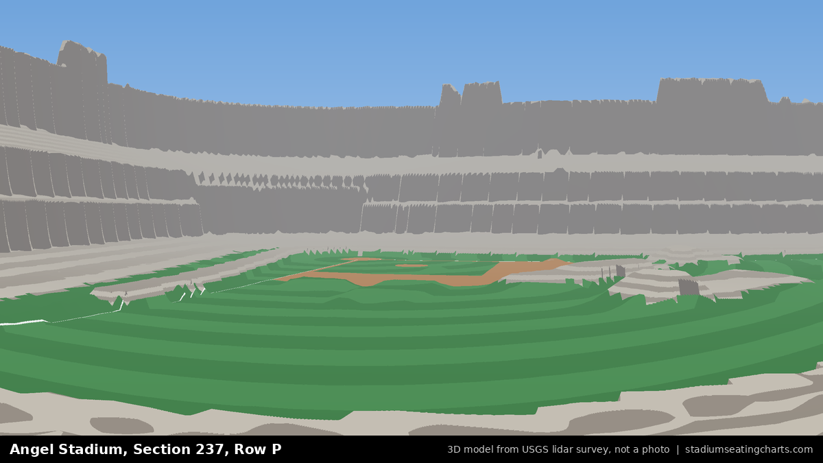 View from Angel Stadium Section 237, Row P, looking toward the pitcher's mound