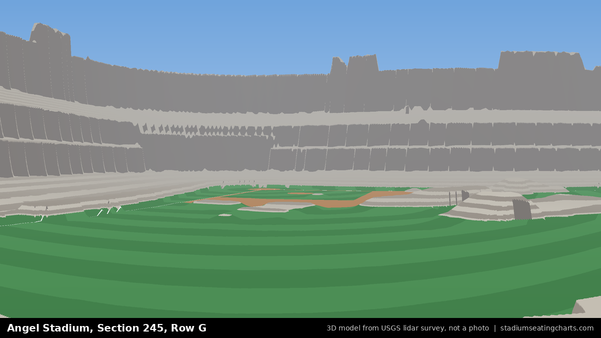 View from Angel Stadium Section 245, Row G, looking toward the pitcher's mound