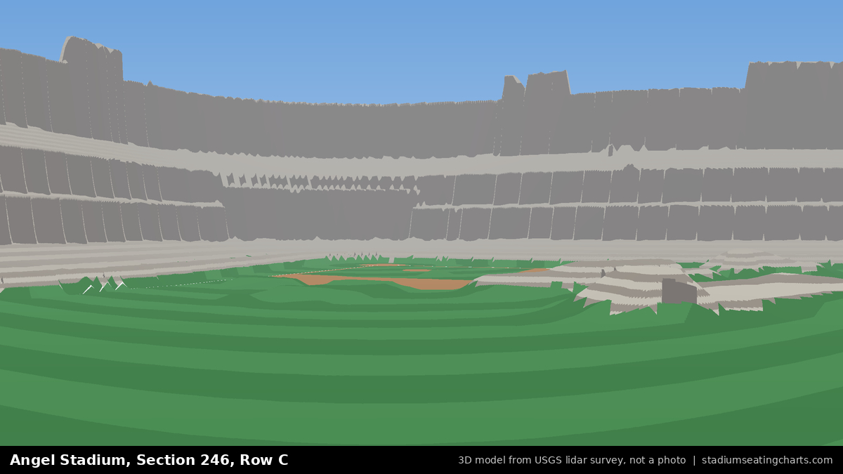 View from Angel Stadium Section 246, Row C, looking toward the pitcher's mound