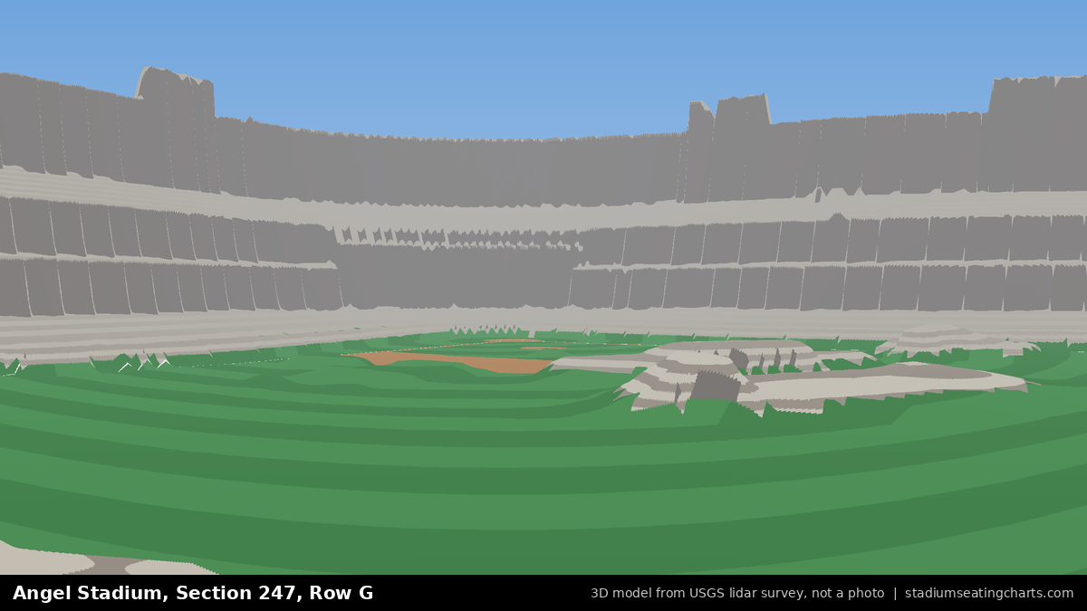 View from Angel Stadium Section 247, Row G, looking toward the pitcher's mound