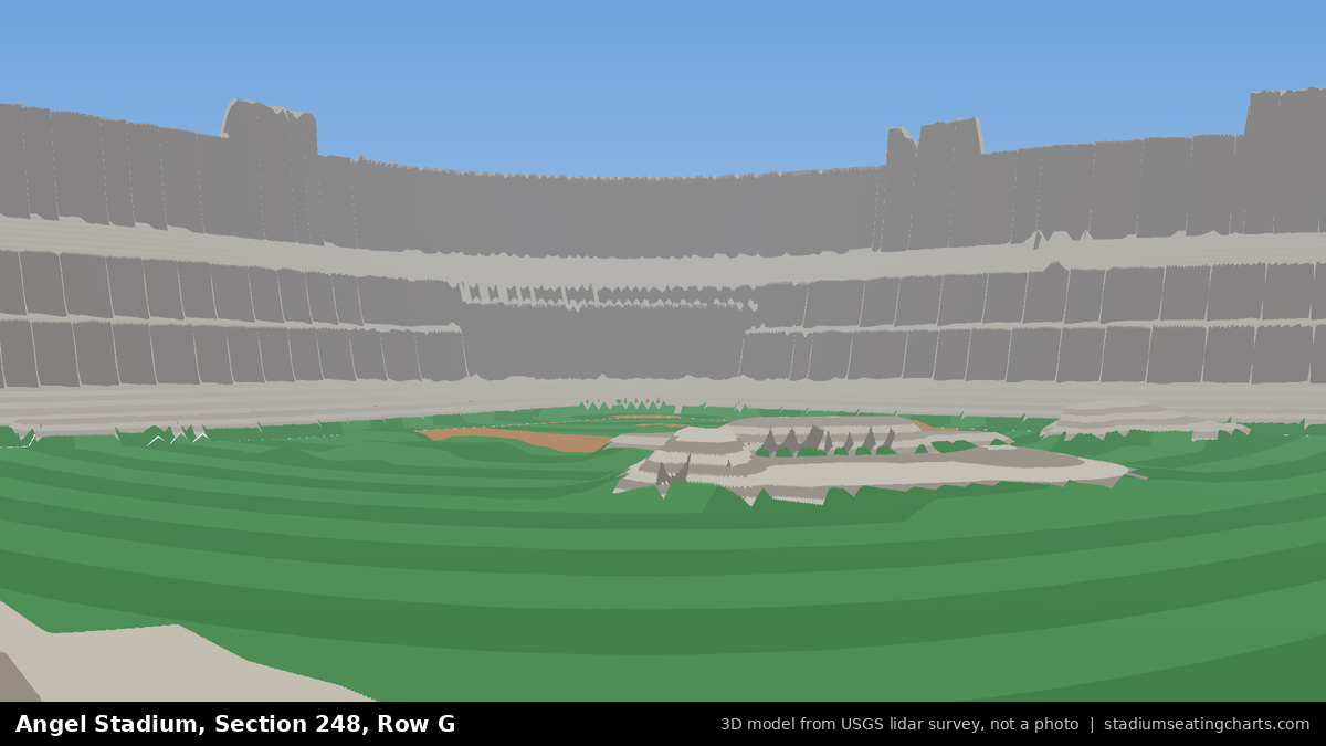 View from Angel Stadium Section 248, Row G, looking toward the pitcher's mound