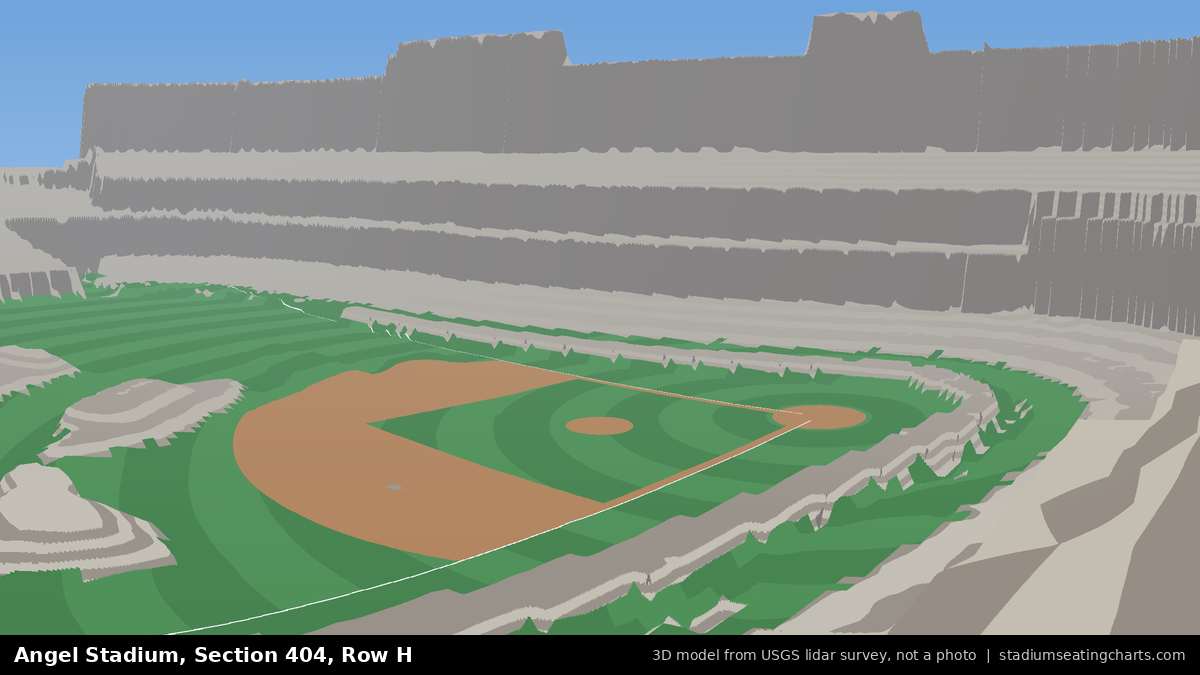 View from Angel Stadium Section 404, Row H, looking toward the pitcher's mound