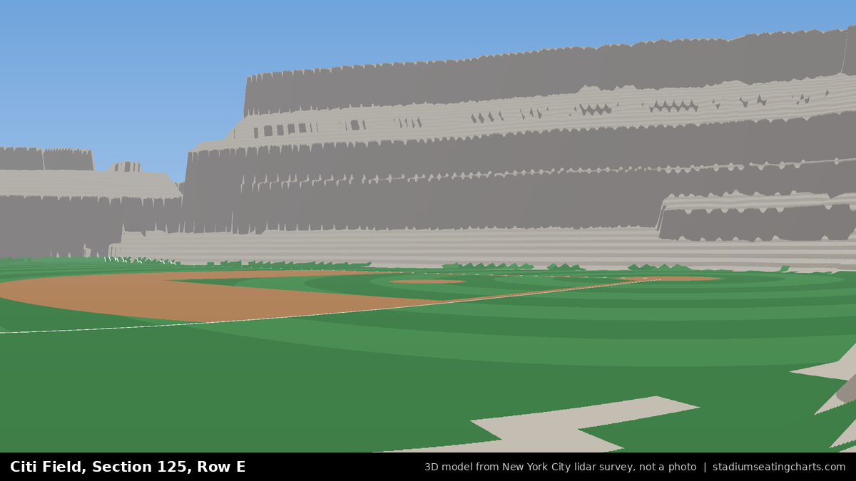 View from Citi Field Section 125, Row E, looking toward the pitcher's mound