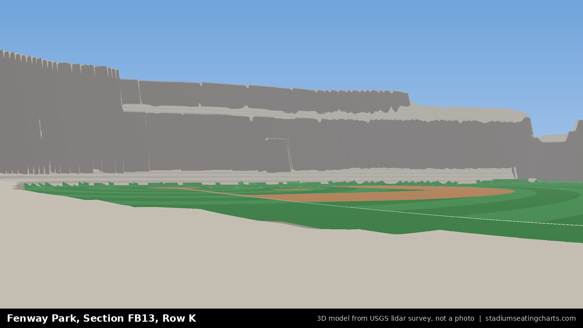 View from Fenway Park Field Box 13, Row K, looking toward the pitcher's mound