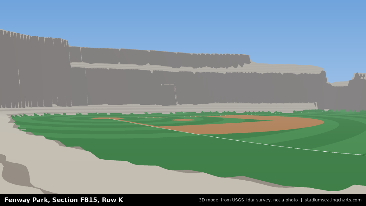 View from Fenway Park Field Box 15, Row K, looking toward the pitcher's mound
