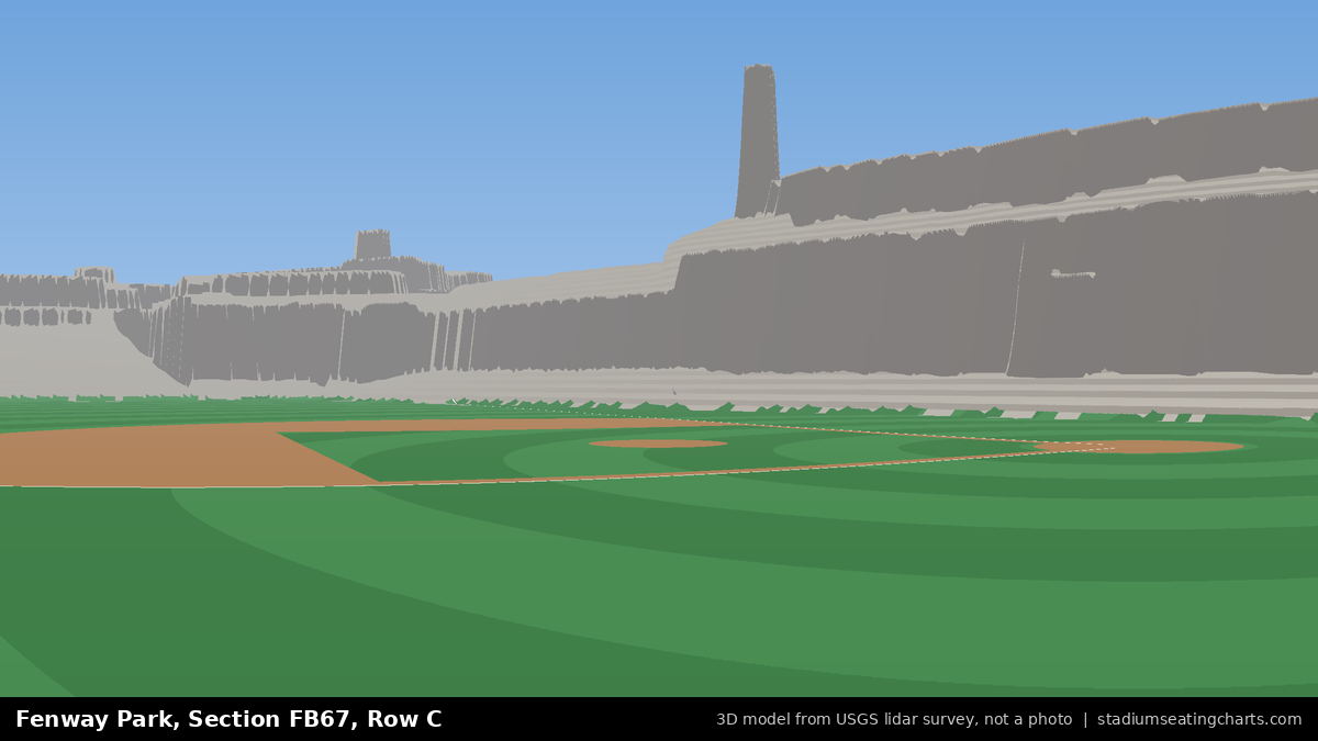 View from Fenway Park Field Box 67, Row C, looking toward the pitcher's mound