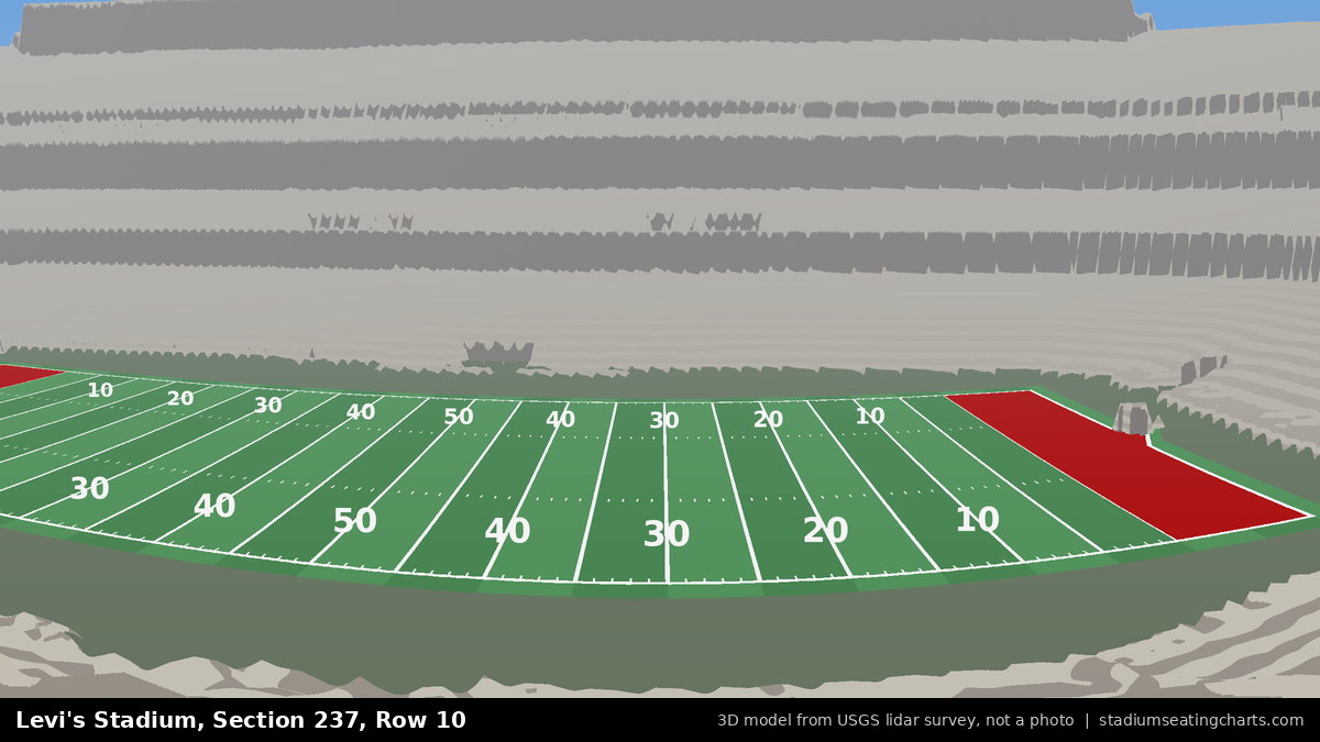 View from Levi's Stadium Section 237, Row 10, looking toward the field