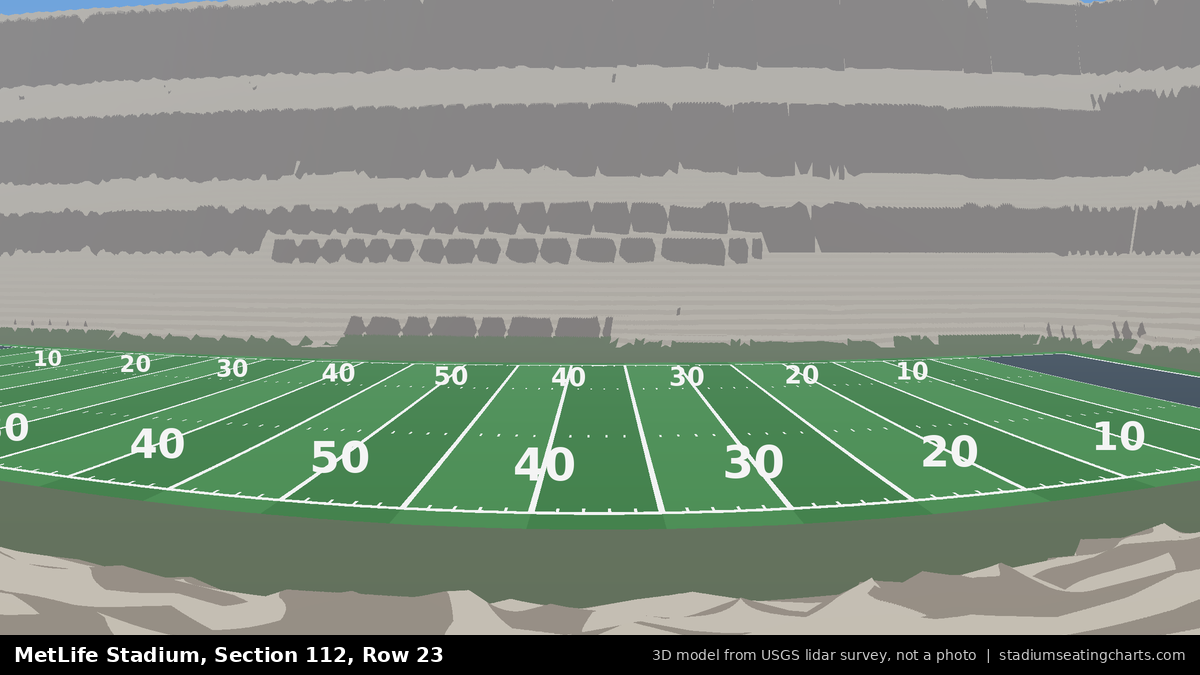 View from MetLife Stadium Section 112, Row 23, looking toward the field