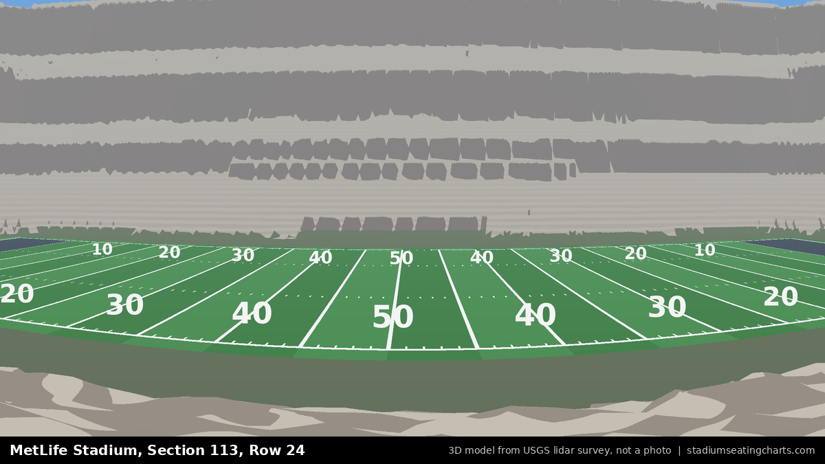 View from MetLife Stadium Section 113, Row 24, looking toward the field
