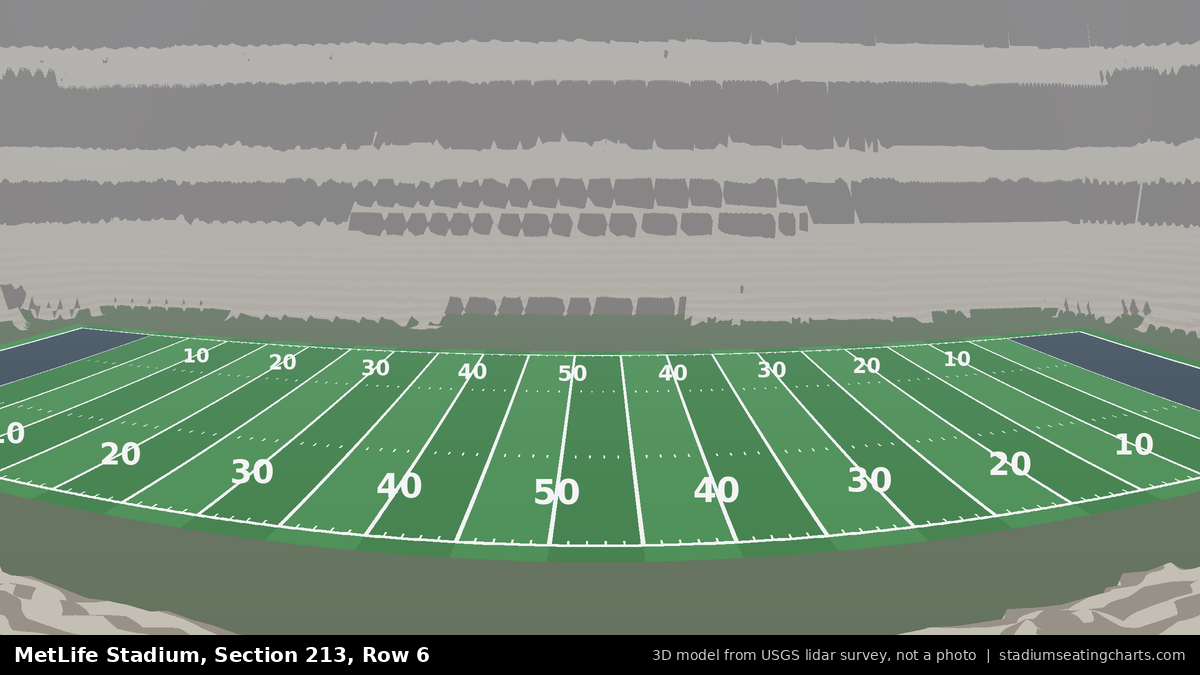View from MetLife Stadium Section 213, Row 6, looking toward the field