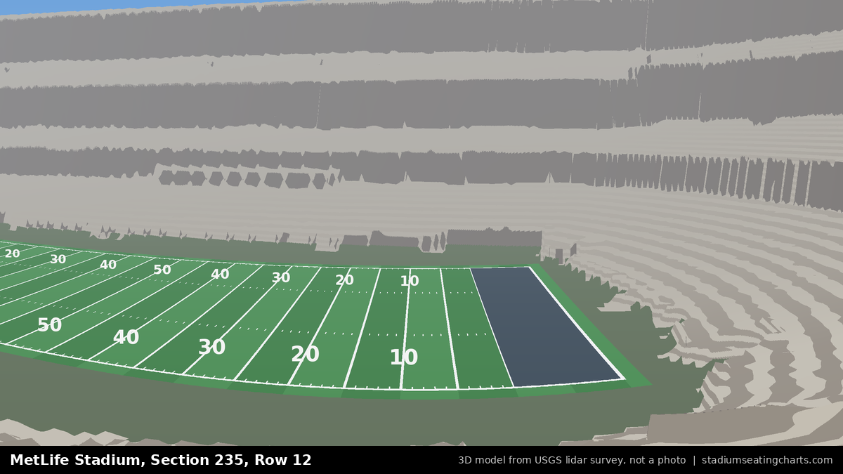 View from MetLife Stadium Section 235, Row 12, looking toward the field