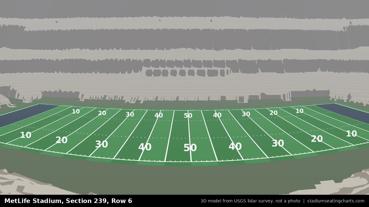 View from MetLife Stadium Section 239, Row 6, looking toward the field
