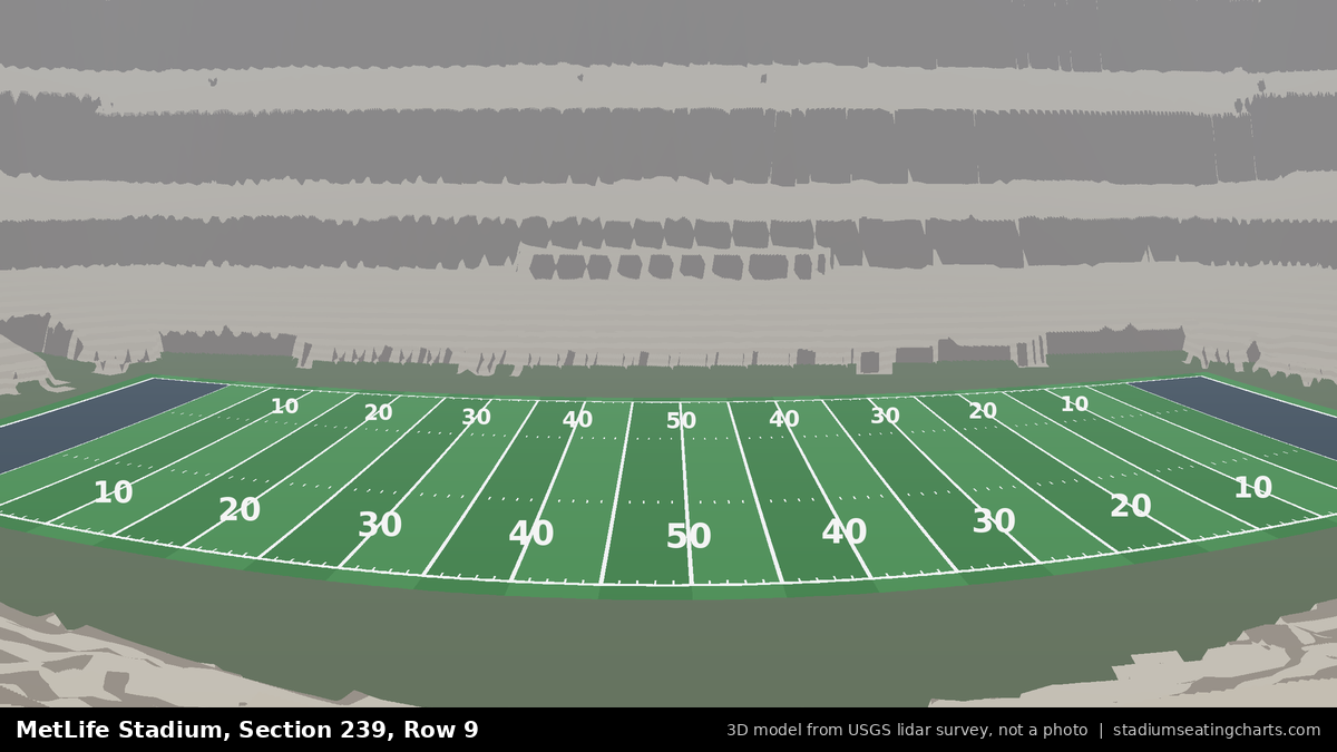 View from MetLife Stadium Section 239, Row 9, looking toward the field