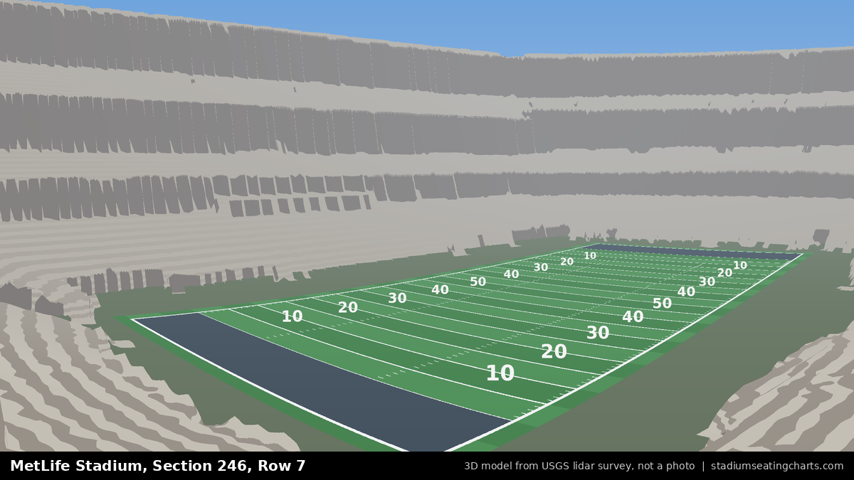 View from MetLife Stadium Section 246, Row 7, looking toward the field