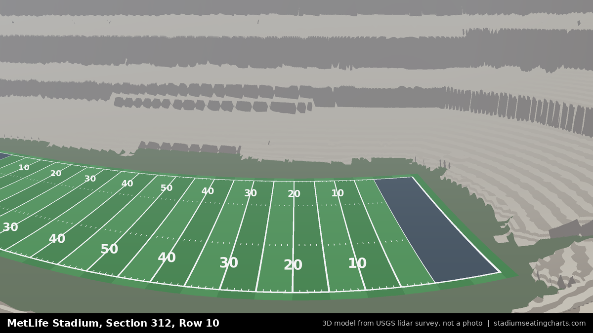 View from MetLife Stadium Section 312, Row 10, looking toward the field