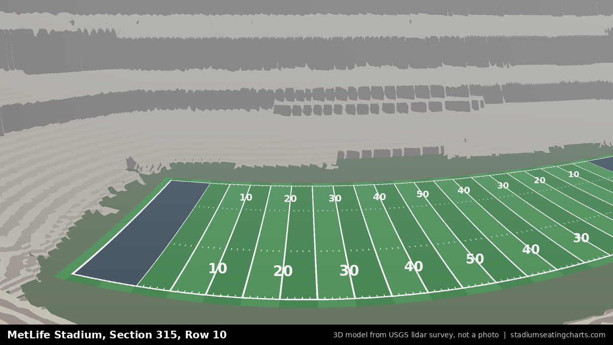 View from MetLife Stadium Section 315, Row 10, looking toward the field
