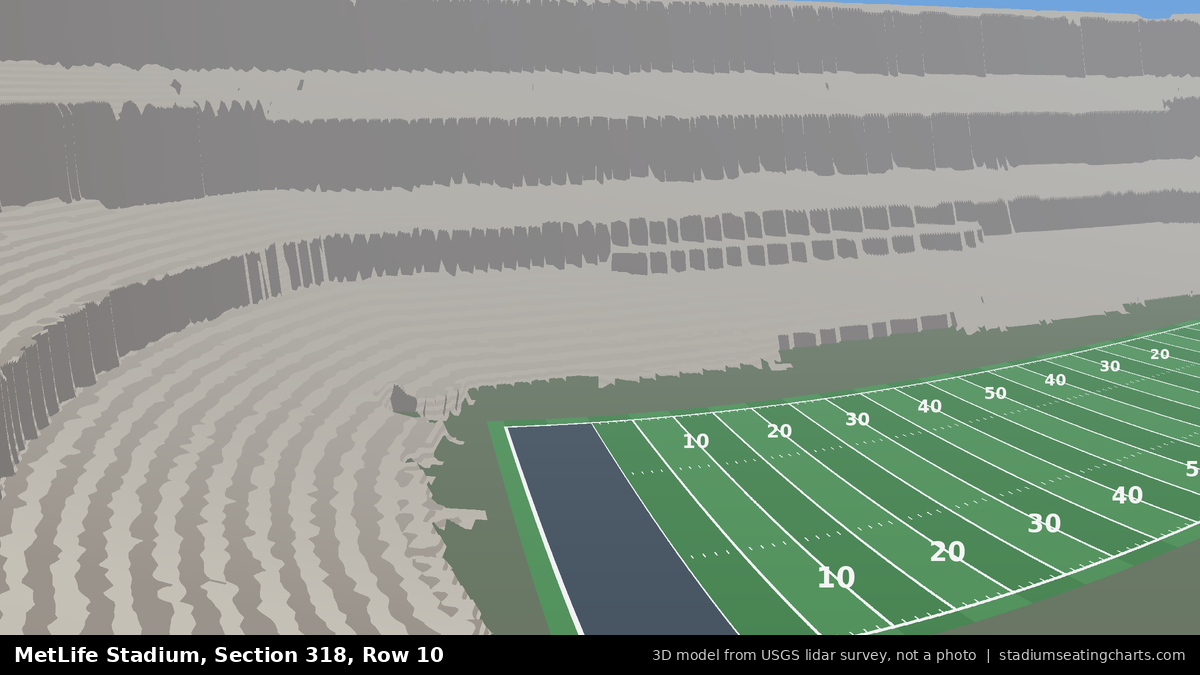 View from MetLife Stadium Section 318, Row 10, looking toward the field
