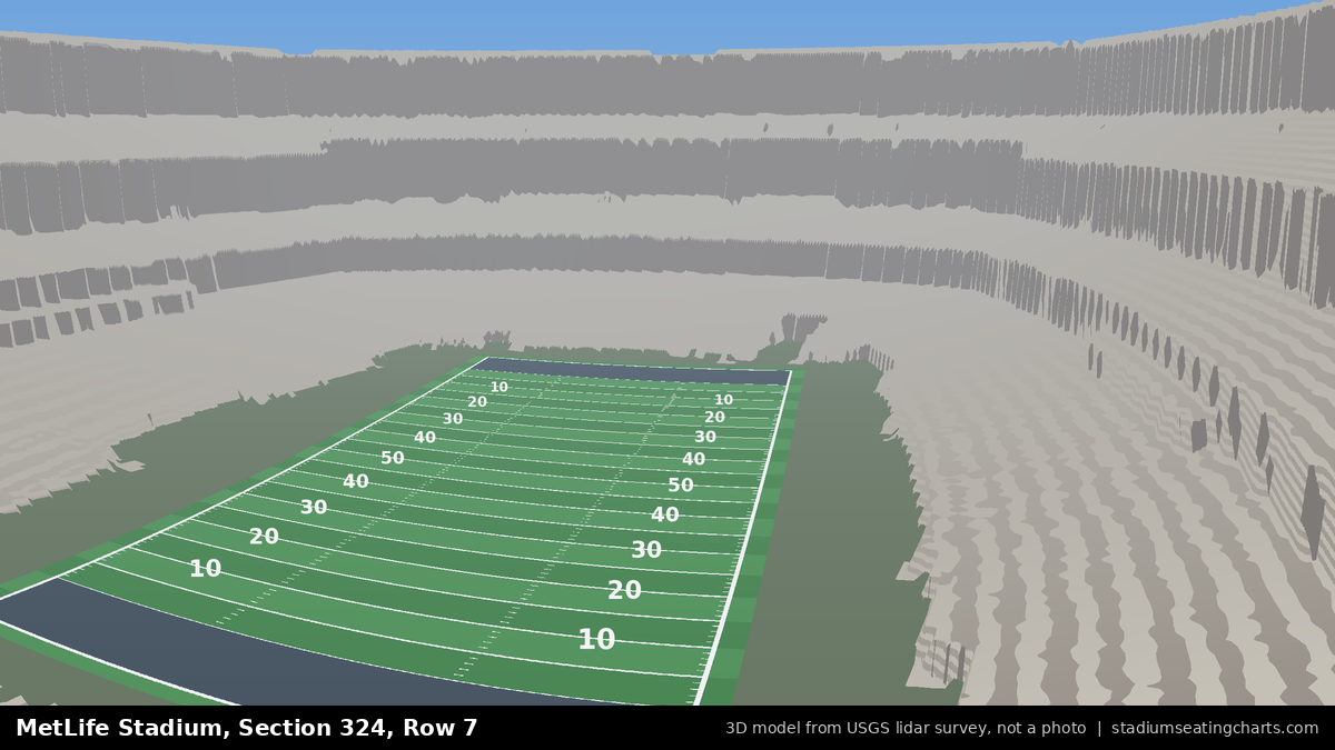 View from MetLife Stadium Section 324, Row 7, looking toward the field