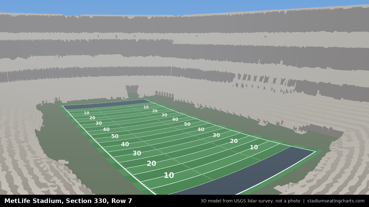 View from MetLife Stadium Section 330, Row 7, looking toward the field
