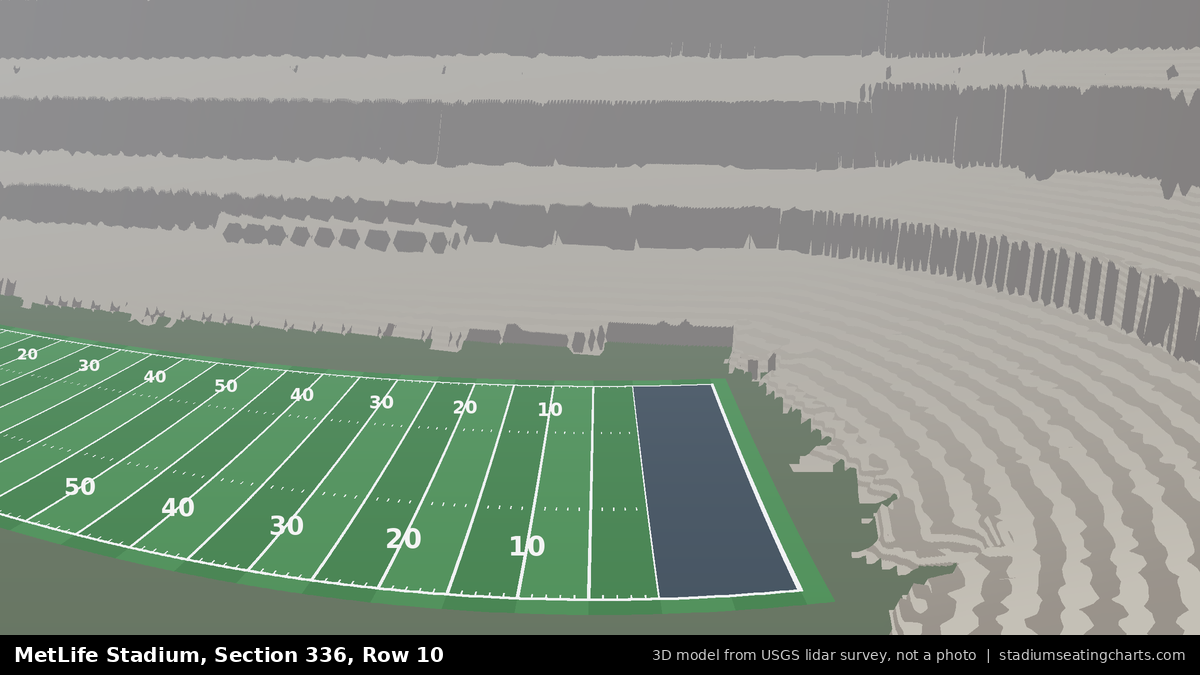 View from MetLife Stadium Section 336, Row 10, looking toward the field
