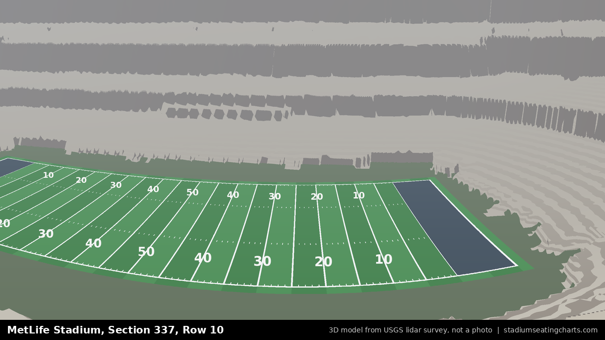 View from MetLife Stadium Section 337, Row 10, looking toward the field