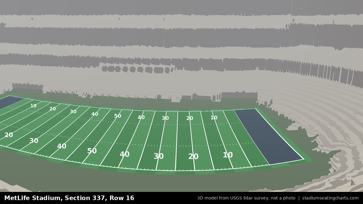 View from MetLife Stadium Section 337, Row 16, looking toward the field