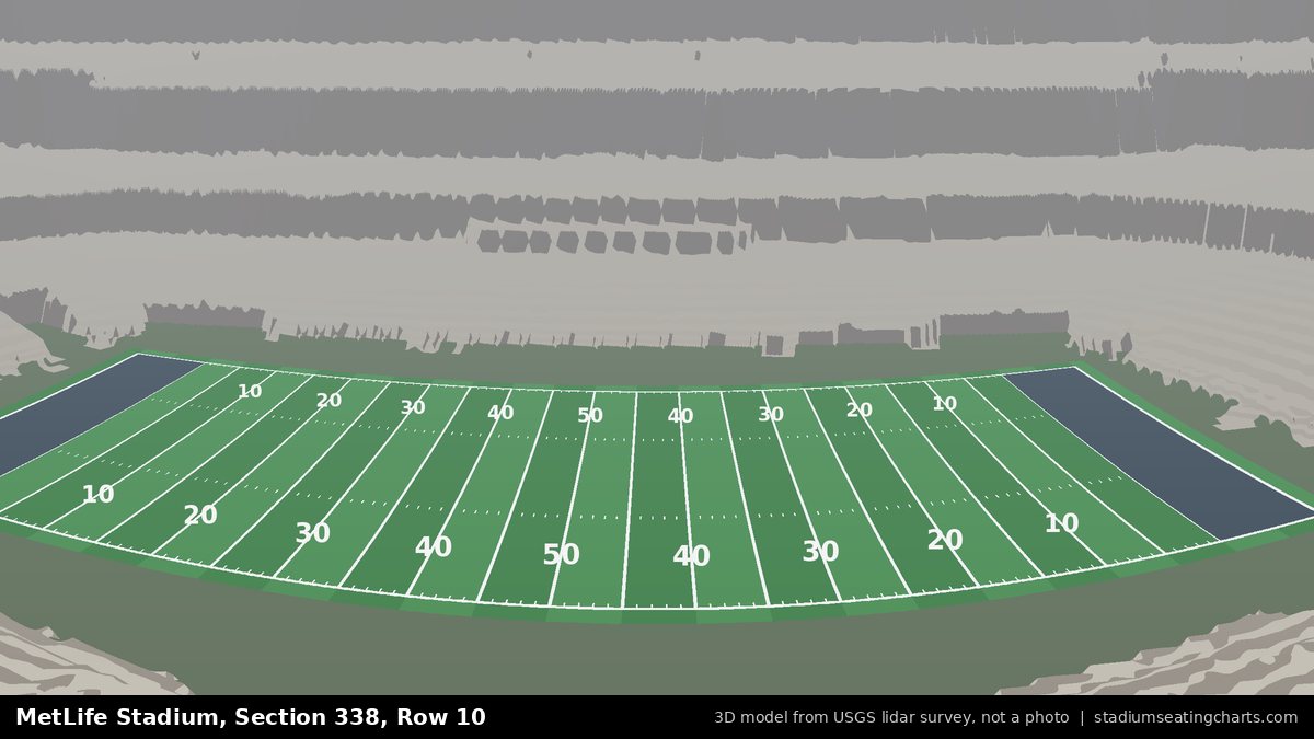 View from MetLife Stadium Section 338, Row 10, looking toward the field