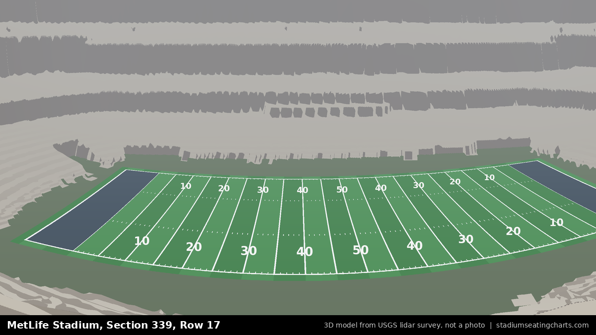 View from MetLife Stadium Section 339, Row 17, looking toward the field