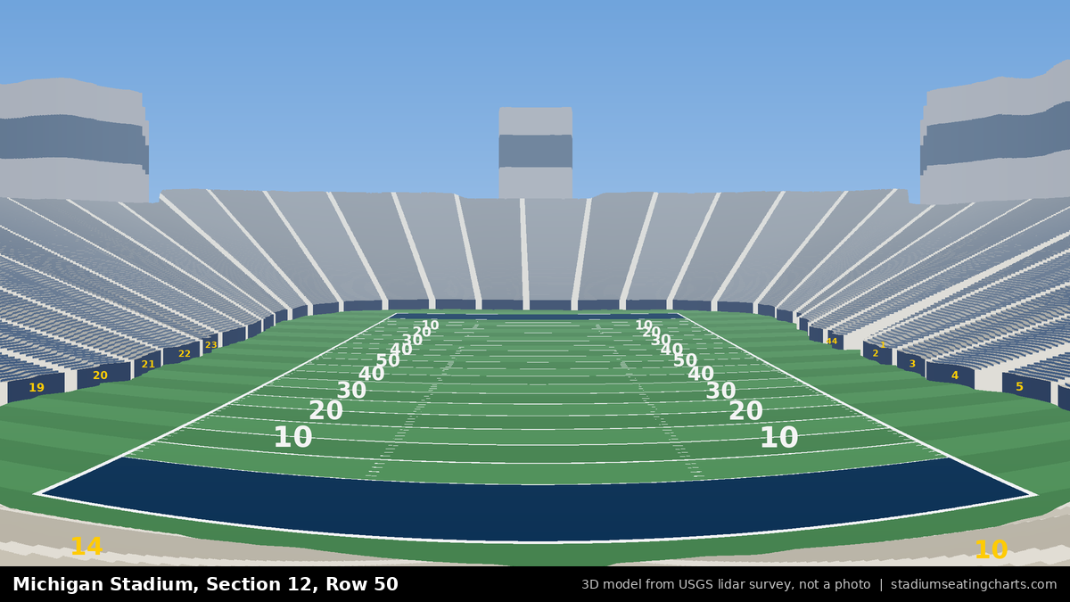 View from Michigan Stadium Section 12, Row 50