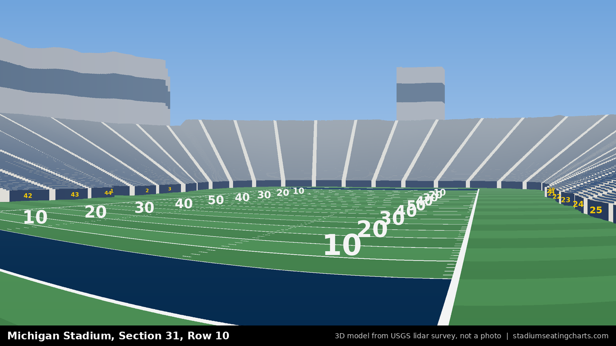 View from Michigan Stadium Section 31, Row 10