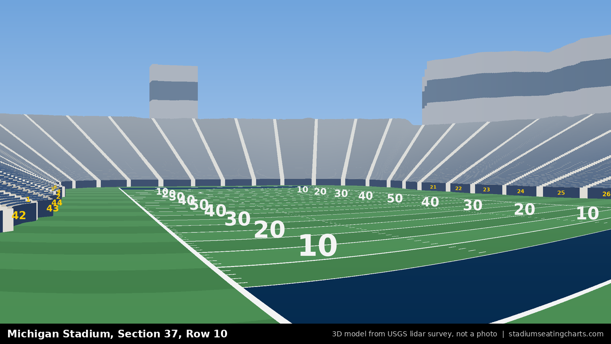 View from Michigan Stadium Section 37, Row 10
