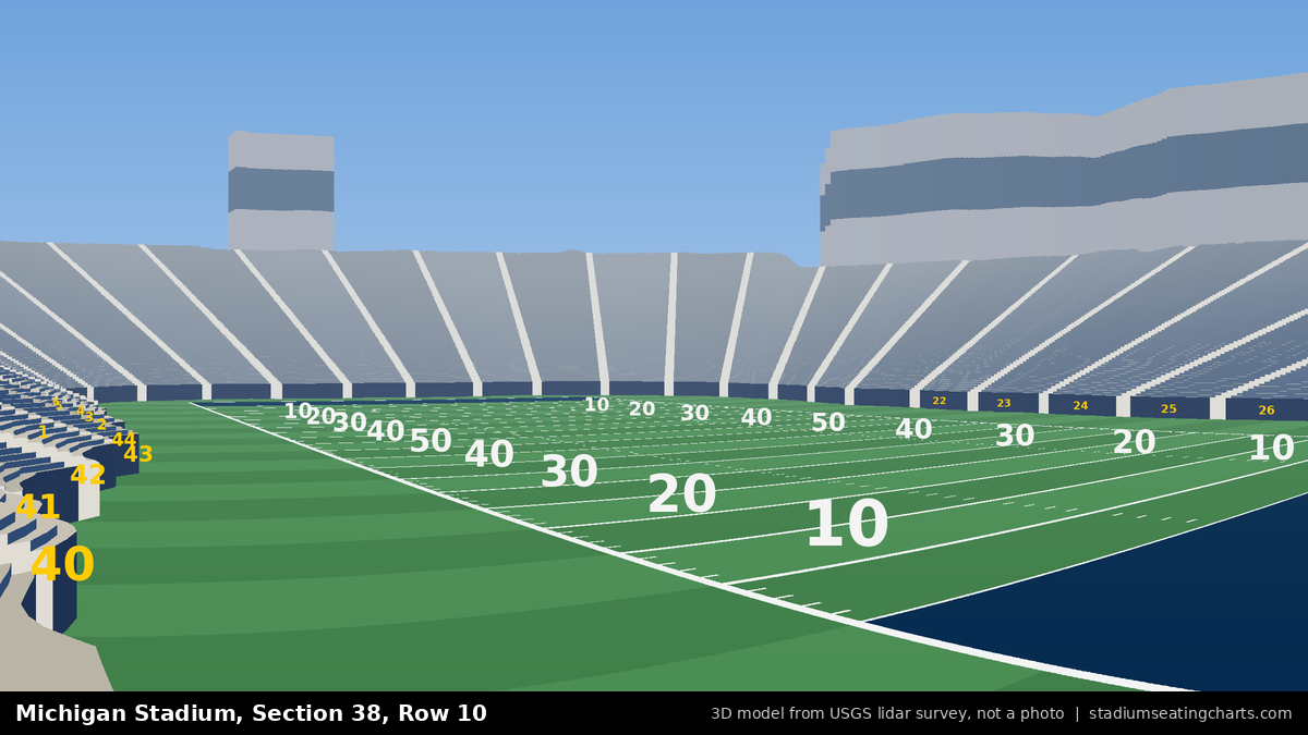 View from Michigan Stadium Section 38, Row 10