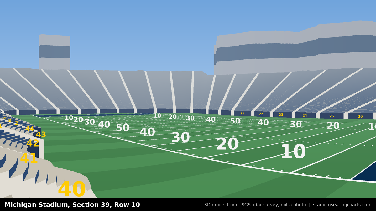 View from Michigan Stadium Section 39, Row 10
