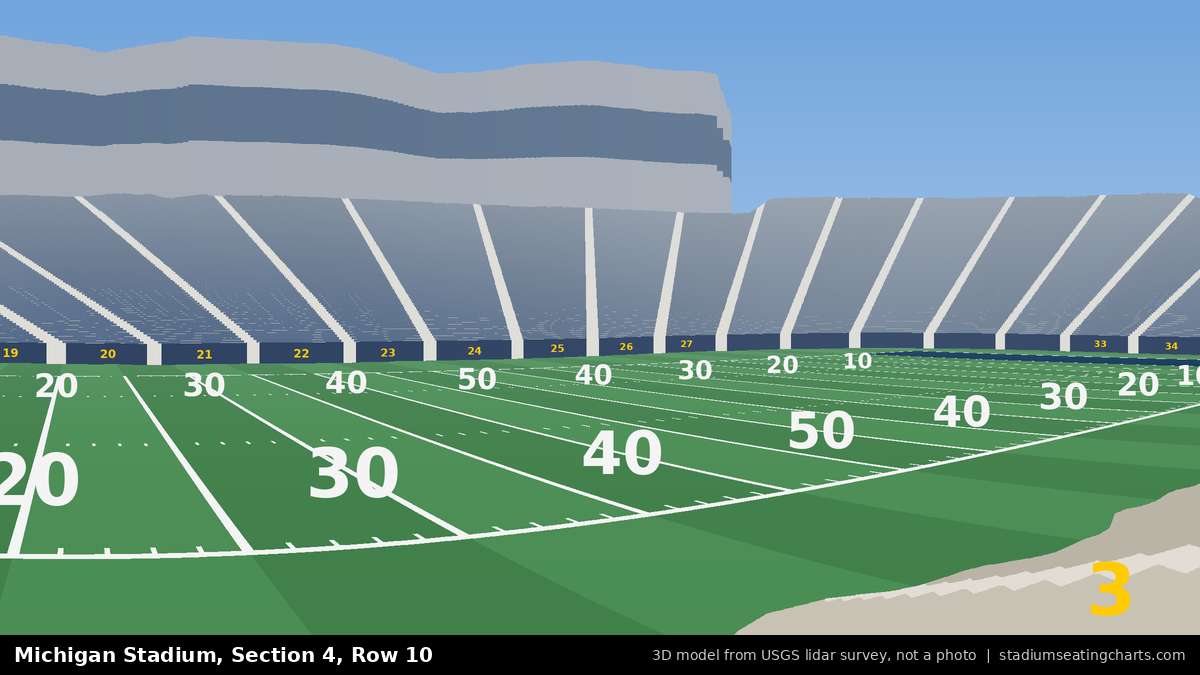 View from Michigan Stadium Section 4, Row 10