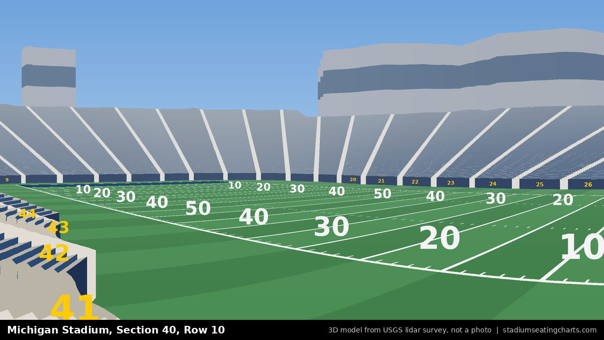 View from Michigan Stadium Section 40, Row 10