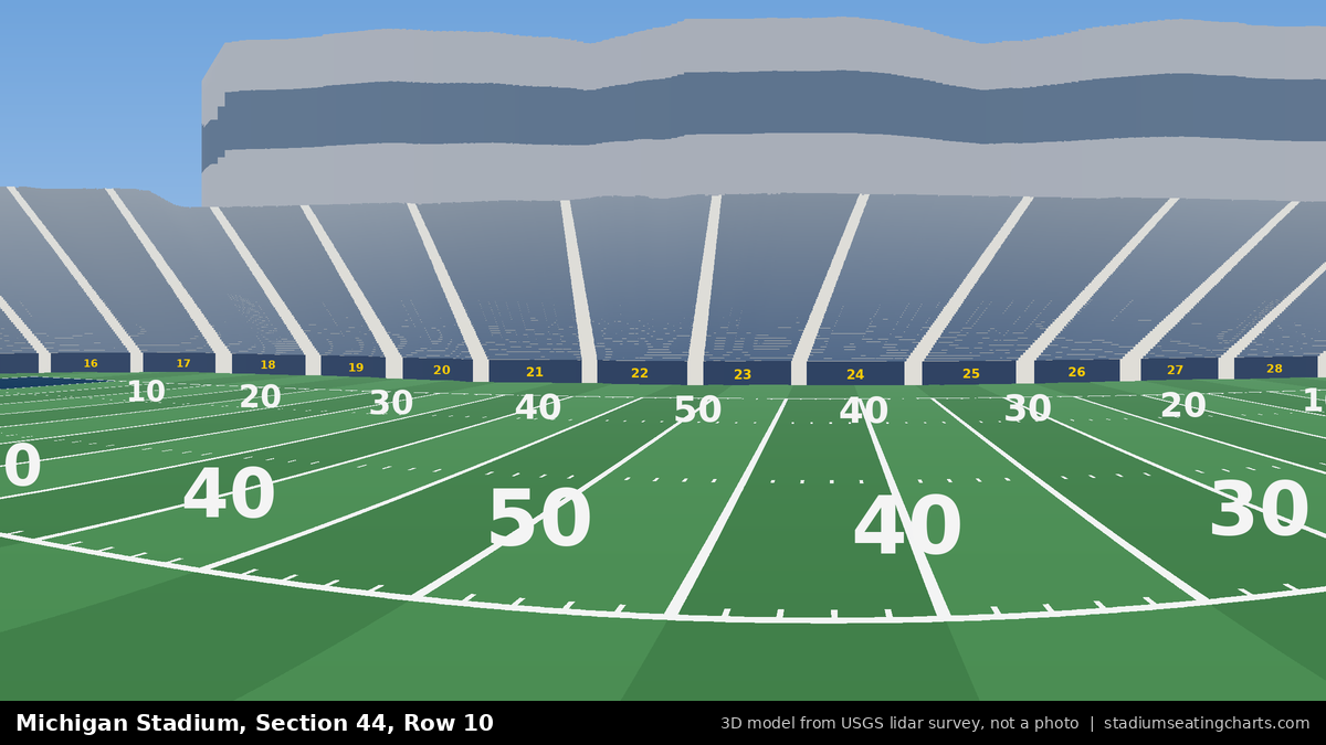 View from Michigan Stadium Section 44, Row 10